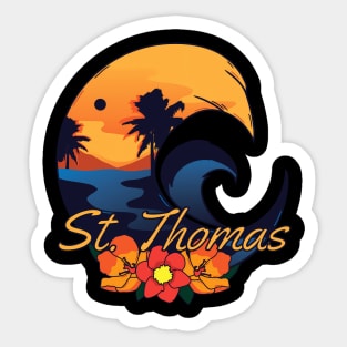 St Thomas Travel Sticker